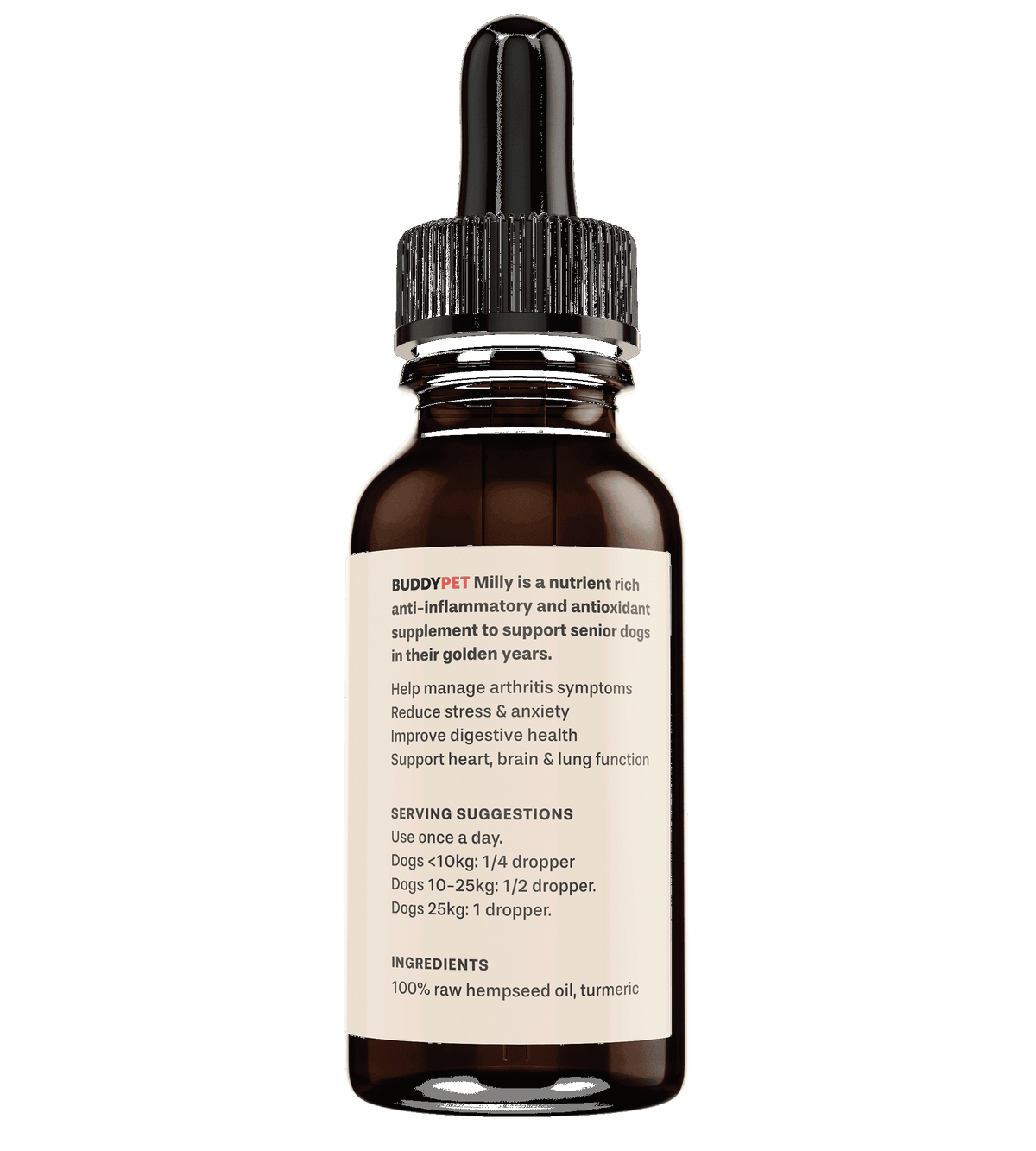 BUDDYPET Milly hemp oil with turmeric