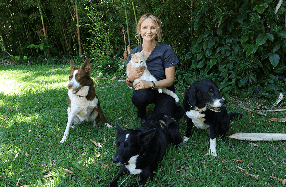 Dr. Ailsa Rutherford with animals