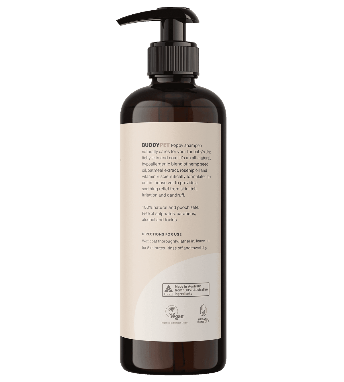 hemp seed oil dog shampoo for itchy skin directions