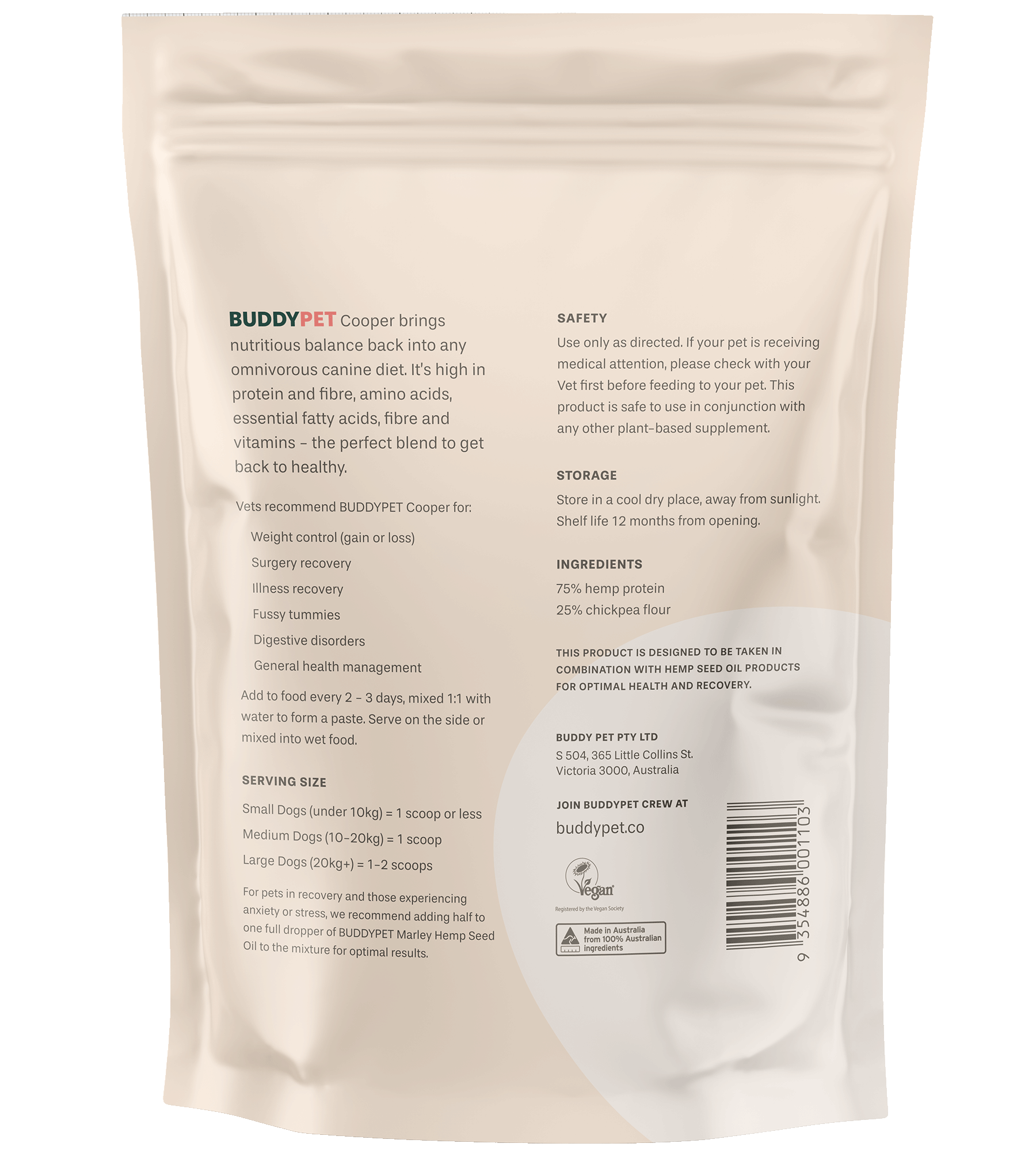 BUDDYPET Hemp Protein for Dogs