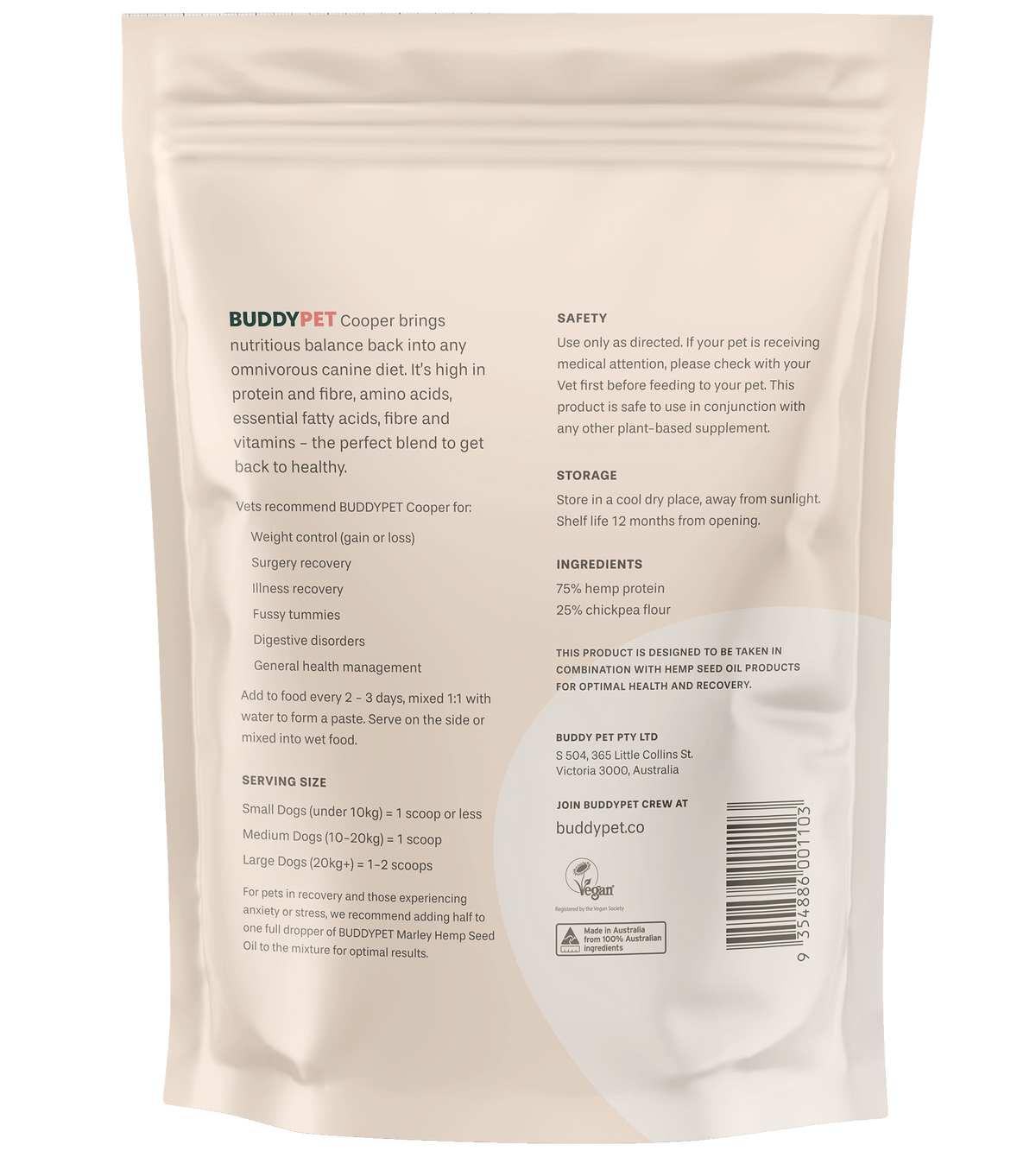 BUDDYPET Hemp Protein for Dogs